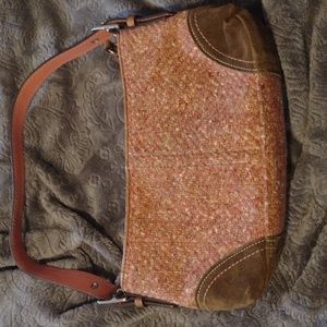 COPY - Coach Hampton Camel Rose Herringbone Small Shoulder bag, Vintage